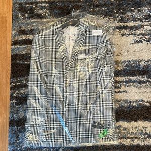 Paisley and Gray Men’s Suit Jacket